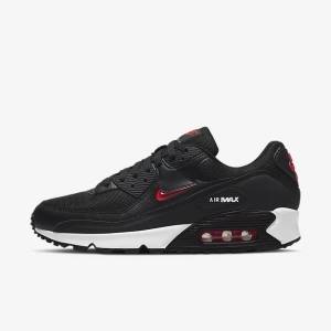 Zapatillas Nike Air Max 90 Hombre Negras Blancas Rojas | NK673BSM