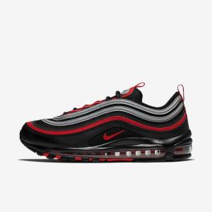 Zapatillas Nike Air Max 97 Hombre Negras Metal Plateadas Rojas | NK403KVX