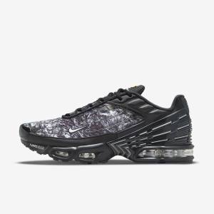 Zapatillas Nike Air Max Plus 3 Hombre Negras Gris Oscuro Blancas | NK143UTD