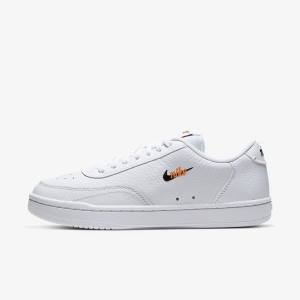 Zapatillas Nike Court Vintage Premium Mujer Blancas Naranjas Negras | NK571SMH