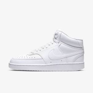 Zapatillas Nike Court Vision Mid Mujer Blancas | NK063OPI