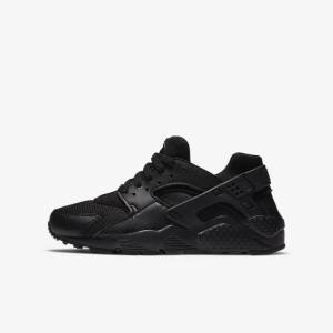 Zapatillas Nike Huarache Run Older Niños Negras | NK421RCT