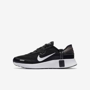 Zapatillas Nike Reposto Older Niños Negras Gris Oscuro Blancas | NK926QYK