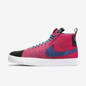 Zapatillas Nike SB Zoom Blazer Mid Premium Mujer Rosas Azules Azul Real Azules | NK802XTU