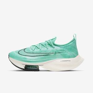 Zapatillas Running Nike Air Zoom Alphafly NEXT% Flyknit Carretera Carreras Mujer Turquesa Negras Turquesa Claro Blancas | NK683MDE