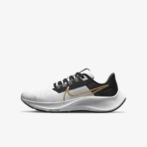 Zapatillas Running Nike Air Zoom Pegasus 38 Older Carretera Niños Gris Claro Metal Doradas | NK403ECY