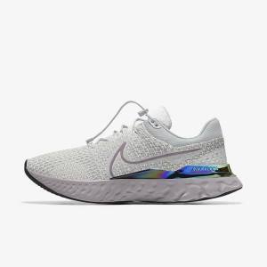 Zapatillas Running Nike React Infinity Run 3 By You Custom Carretera Hombre Gris Plateadas Gris | NK716SQT