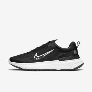 Zapatillas Running Nike React Miler 2 Shield Weatherised Carretera Hombre Negras Gris Claro Plateadas | NK149TKF