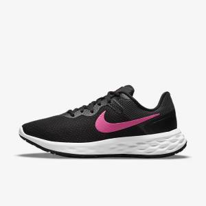 Zapatillas Running Nike Revolution 6 Next Nature Carretera Mujer Negras Gris Rosas | NK408VWO