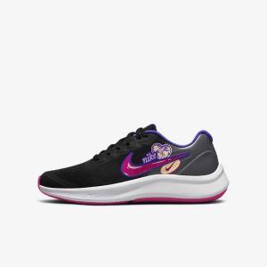 Zapatillas Running Nike Star Runner 3 SE Older Carretera Niños Negras Rosas | NK615PWU