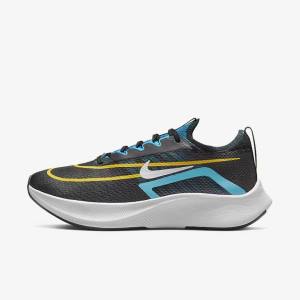 Zapatillas Running Nike Zoom Fly 4 Carretera Hombre Negras Verde Naranjas | NK647PLA