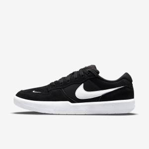 Zapatillas Skate Nike SB Force 58 Mujer Negras Blancas | NK954ABX