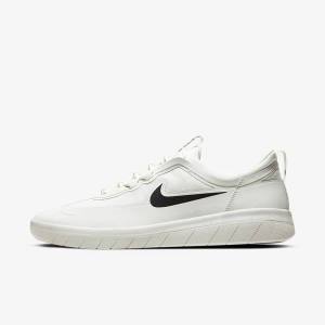 Zapatillas Skate Nike SB Nyjah Free 2 Hombre Blancas Negras | NK361QIT