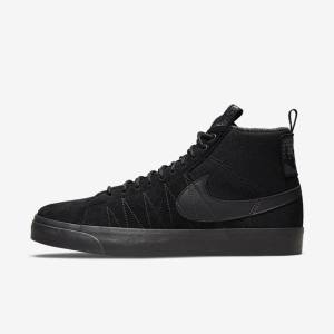 Zapatillas Skate Nike SB Zoom Blazer Mid Premium Hombre Negras Gris Oscuro | NK421EYL