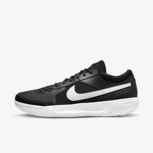 Zapatillas Tenis Nike NikeCourt Zoom Lite 3 Hard Court Hombre Negras Blancas | NK134DAP