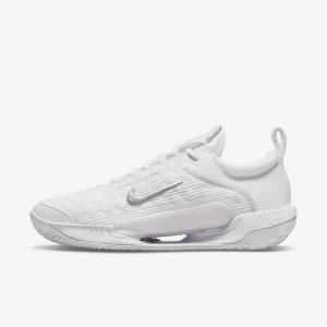 Zapatillas Tenis Nike NikeCourt Zoom NXT Hard Court Mujer Blancas Gris Metal Plateadas | NK059CUI