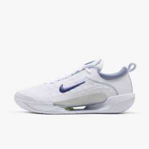 Zapatillas Tenis Nike NikeCourt Zoom NXT Hard Court Hombre Blancas Gris Azul Marino | NK381KDH