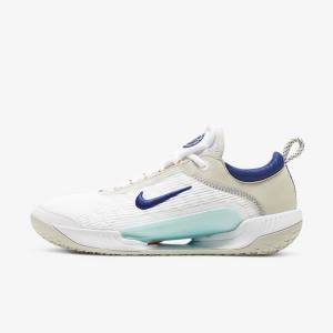 Zapatillas Tenis Nike NikeCourt Zoom NXT Hard Court Hombre Blancas Beige Claro Turquesa Azul Real Azules | NK983HWN