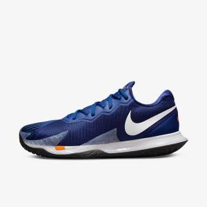 Zapatillas Tenis Nike NikeCourt Zoom Vapor Cage 4 Rafa Hard Court Hombre Azul Real Azules Naranjas Negras Blancas | NK097APC