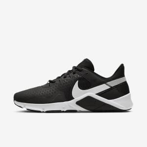 Zapatillas Training Nike Legend Essential 2 Hombre Negras Metal Plateadas Blancas | NK782SKM