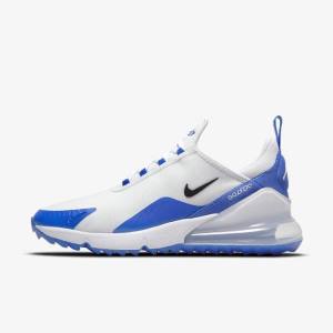 Zapatos De Golf Nike Air Max 270 G Hombre Blancas Azules Plateadas Negras | NK507ILQ