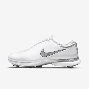 Zapatos De Golf Nike Air Zoom Victory Tour 2 Mujer Blancas Metal Plateadas Negras | NK824PIV